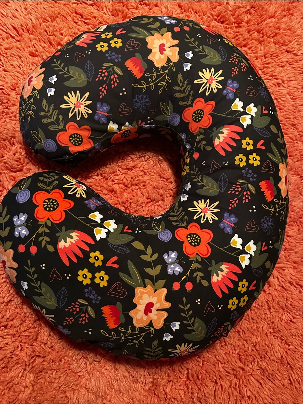 Floral Nursing/Travel Pillow in flower print. Boppy Pillow